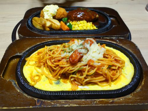 【福岡】鉄板ナポ&クリームコロッケハンバーグ定食♪@焼肉プリンス&喫茶